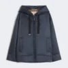 Chaqueta acolchada con capucha de lona repelente al agua, azul medianoche Chaqueta acolchada con capucha de lona repelente al agua, azul medianoche