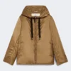Chaqueta acolchada con capucha y tratamiento repelente al agua, color caramelo Chaqueta acolchada con capucha y tratamiento repelente al agua, color caramelo