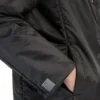 Chaqueta acolchada con capucha y tratamiento repelente al agua, negra Chaqueta acolchada con capucha y tratamiento repelente al agua, negra