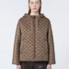 Chaqueta acolchada de lona impermeable, color tabaco Chaqueta acolchada de lona impermeable, color tabaco