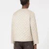 Chaqueta acolchada de lona repelente al agua con cuello redondo, color natural Chaqueta acolchada de lona repelente al agua con cuello redondo, color natural