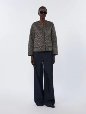 Chaqueta acolchada de lona repelente al agua, gris oscuro Chaqueta acolchada de lona repelente al agua, gris oscuro