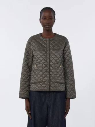 Chaqueta acolchada de lona repelente al agua, gris oscuro Chaqueta acolchada de lona repelente al agua, gris oscuro