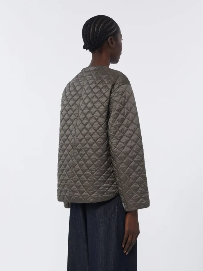 Chaqueta acolchada de lona repelente al agua, gris oscuro Chaqueta acolchada de lona repelente al agua, gris oscuro