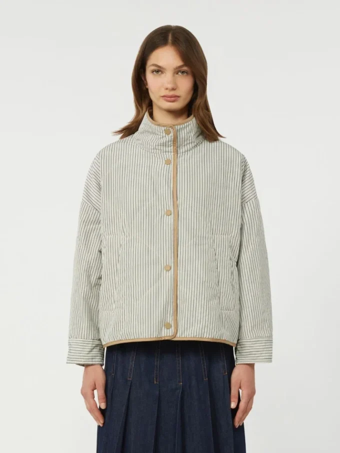 Chaqueta acolchada reversible en lona repelente al agua, color avellana Chaqueta acolchada reversible en lona repelente al agua, color avellana