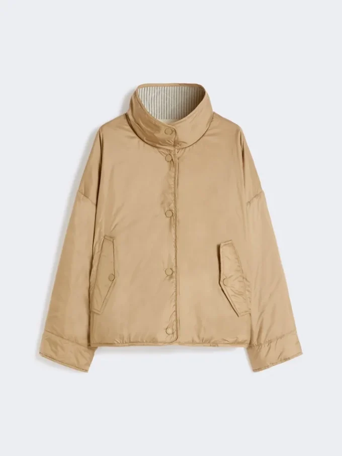 Chaqueta acolchada reversible en lona repelente al agua, color avellana Chaqueta acolchada reversible en lona repelente al agua, color avellana