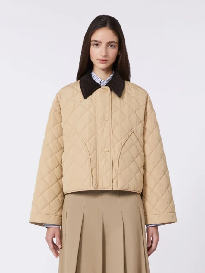 Chaqueta acolchada reversible en tejido repelente al agua, color beige Chaqueta acolchada reversible en tejido repelente al agua, color beige