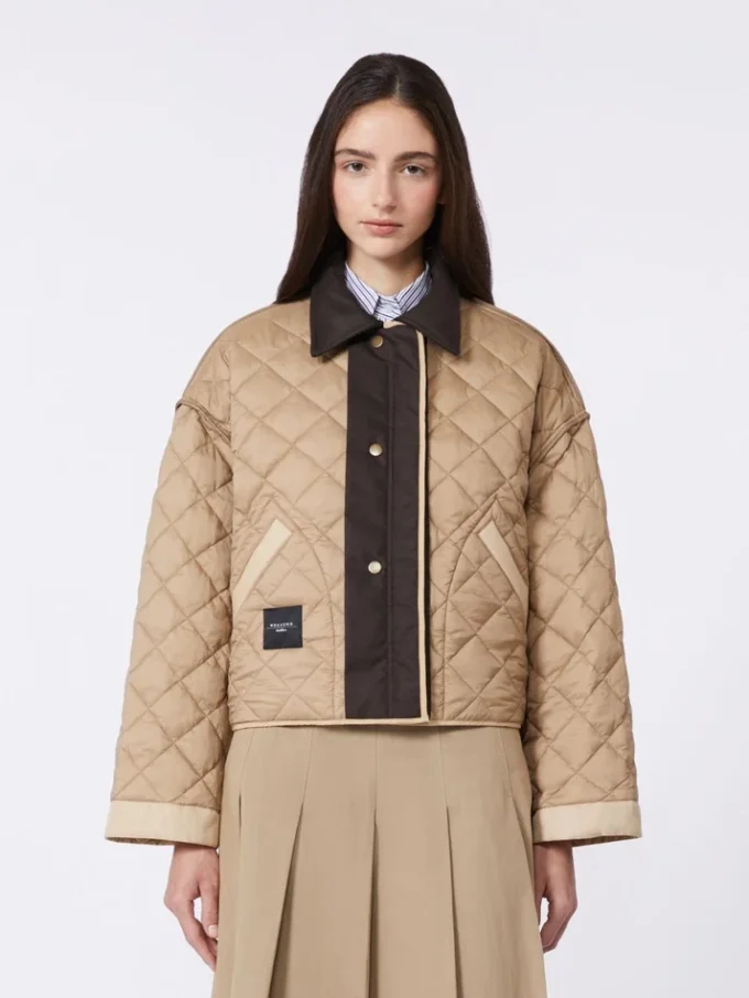 Chaqueta acolchada reversible en tejido repelente al agua, color beige Chaqueta acolchada reversible en tejido repelente al agua, color beige