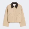Chaqueta acolchada reversible en tejido repelente al agua, color beige Chaqueta acolchada reversible en tejido repelente al agua, color beige
