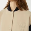 Chaqueta bomber de lana Double Face, color arena Chaqueta bomber de lana Double Face, color arena