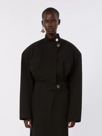 Chaqueta bomber oversize de algodón, negra