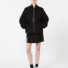 Chaqueta bomber oversize de lana, negra Chaqueta bomber oversize de lana, negra