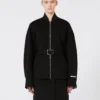 Chaqueta bomber oversize de lana, negra Chaqueta bomber oversize de lana, negra