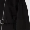 Chaqueta bomber oversize de lana, negra Chaqueta bomber oversize de lana, negra