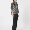 Chaqueta corta de plumón de lona repelente al agua, gris oscuro Chaqueta corta de plumón de lona repelente al agua, gris oscuro