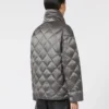 Chaqueta corta de plumón de lona repelente al agua, gris oscuro Chaqueta corta de plumón de lona repelente al agua, gris oscuro