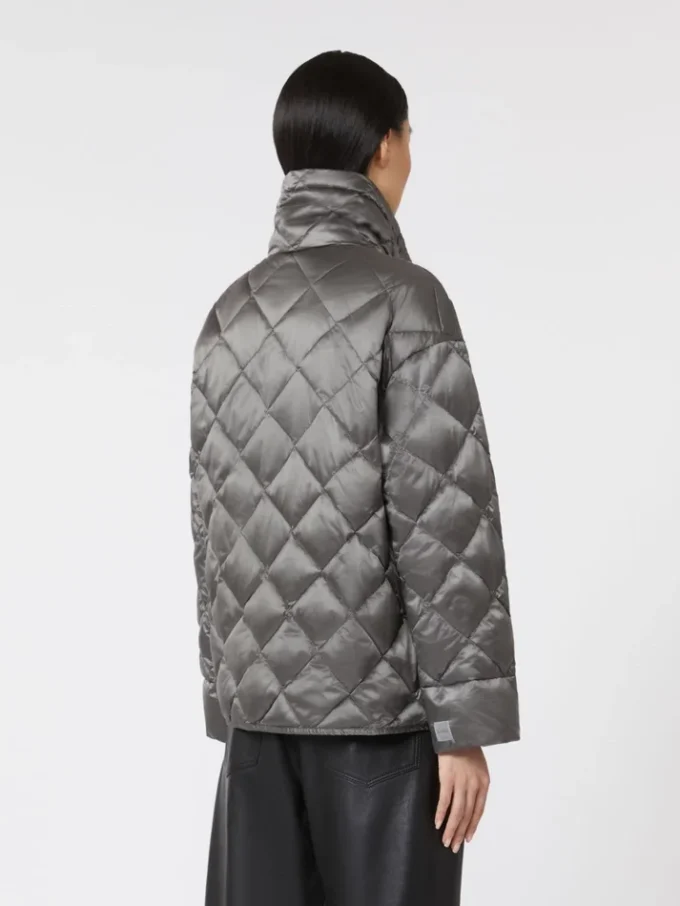 Chaqueta corta de plumón de lona repelente al agua, gris oscuro Chaqueta corta de plumón de lona repelente al agua, gris oscuro