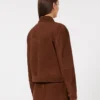 Chaqueta cuadrada de ante, color chocolate Chaqueta cuadrada de ante, color chocolate
