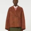 Chaqueta de ante de doble botonadura, color terracota Chaqueta de ante de doble botonadura, color terracota