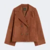 Chaqueta de ante de doble botonadura, color terracota Chaqueta de ante de doble botonadura, color terracota