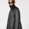 Chaqueta de cuero gruesa oversize, negra Chaqueta de cuero gruesa oversize, negra