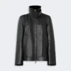 Chaqueta de cuero gruesa oversize, negra Chaqueta de cuero gruesa oversize, negra