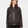 Chaqueta de cuero, marrón Chaqueta de cuero, marrón