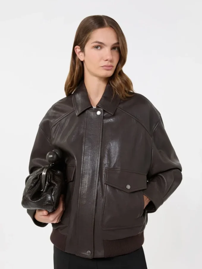 Chaqueta de cuero, marrón Chaqueta de cuero, marrón