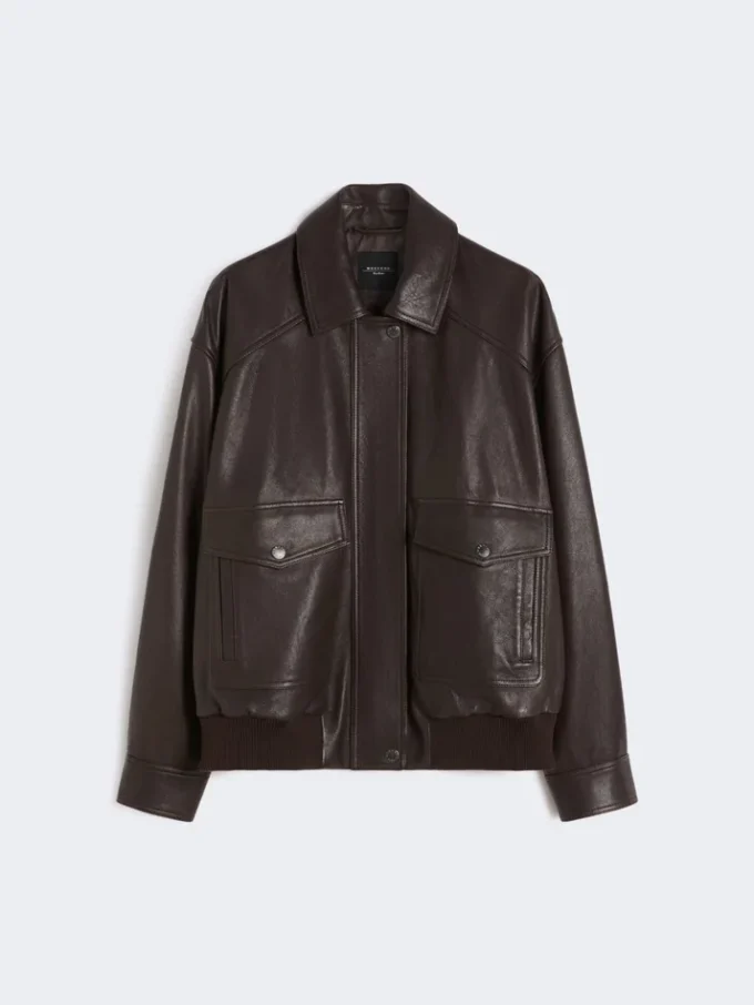 Chaqueta de cuero, marrón Chaqueta de cuero, marrón