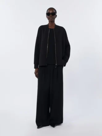 Chaqueta de jersey scuba, negra