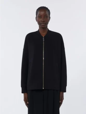 Chaqueta de jersey scuba, negra