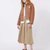 Chaqueta de lona de algodón, color tabaco