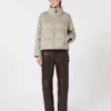 Chaqueta de lona repelente al agua y plumón camel, color arena Chaqueta de lona repelente al agua y plumón camel, color arena