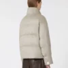 Chaqueta de lona repelente al agua y plumón camel, color arena Chaqueta de lona repelente al agua y plumón camel, color arena