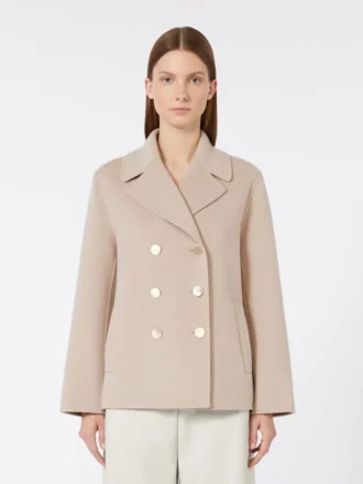 Chaqueta de paño de lana, rosa beige