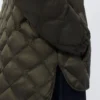 Chaqueta de plumón de lona acolchada repelente al agua, verde oscuro Chaqueta de plumón de lona acolchada repelente al agua, verde oscuro