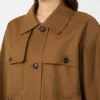 Chaqueta de sarga repelente al agua, color tabaco Chaqueta de sarga repelente al agua, color tabaco