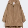 Chaqueta de tafetán repelente al agua, color camel Chaqueta de tafetán repelente al agua, color camel