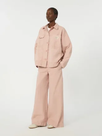 Chaqueta de trabajo de lona de algodón, rosa