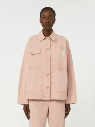 Chaqueta de trabajo de lona de algodón, rosa