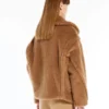 Chaqueta motera de tejido Teddy, color camel Chaqueta motera de tejido Teddy, color camel