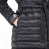 Chaqueta reversible de plumón en satén repelente al agua, azul medianoche Chaqueta reversible de plumón en satén repelente al agua, azul medianoche