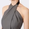 Chaqueta sin mangas de gabardina de lana, gris medio Chaqueta sin mangas de gabardina de lana, gris medio
