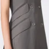 Chaqueta sin mangas de gabardina de lana, gris medio Chaqueta sin mangas de gabardina de lana, gris medio