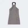 Chaqueta sin mangas de gabardina de lana, gris medio Chaqueta sin mangas de gabardina de lana, gris medio