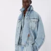 Chaqueta vaquera de dos piezas, azul medianoche