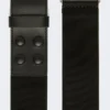 Cinturón ancho de tela elástica y piel, negro Cinturón ancho de tela elástica y piel, negro