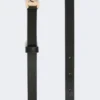 Cinturón de cuero con monograma, negro
