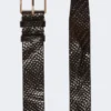 Cinturón de cuero trenzado, negro