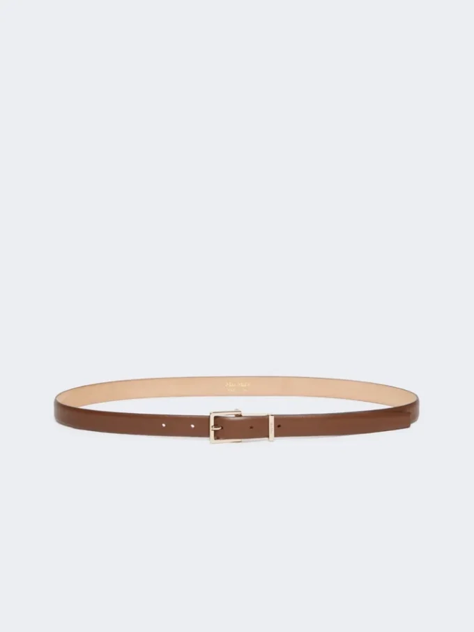 Cinturón de piel, marrón
